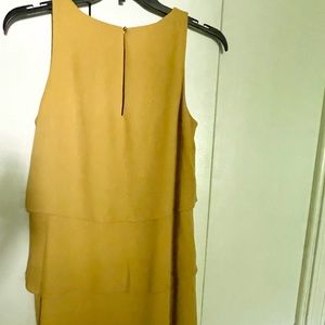 Layered flapper dress -mustard yellow-The Limited